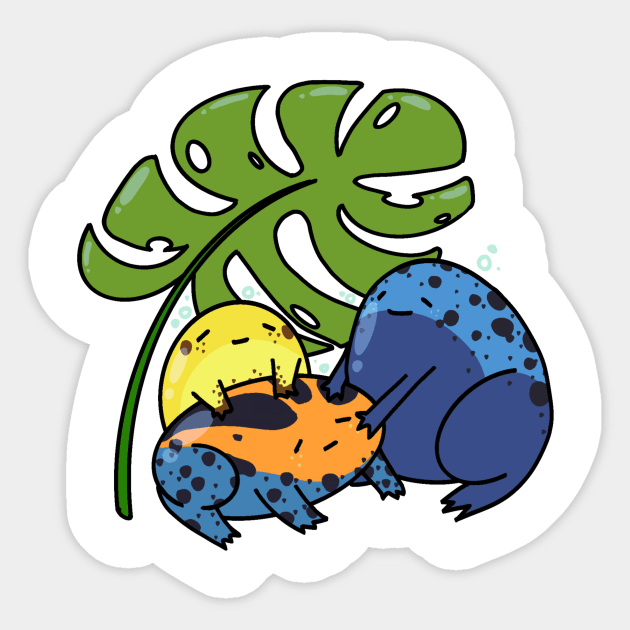 Dart Frog Buddies Sticker by Sidhe Crafts